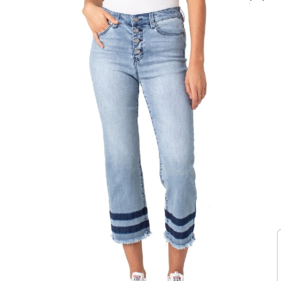 Liverpool Jeans Company Denim - Liverpool High Waisted Sadie Crop Straight Jeans